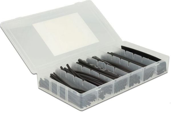 Delock - Värmekrympslangar - 10 cm - svart (paket om 100)