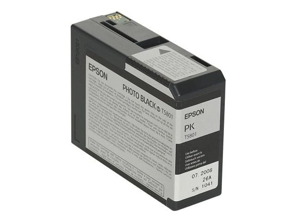 Epson Yksittäispakkaus, valokuvamusta T580100, Väripohjainen muste, 80 ml, 1 kpl