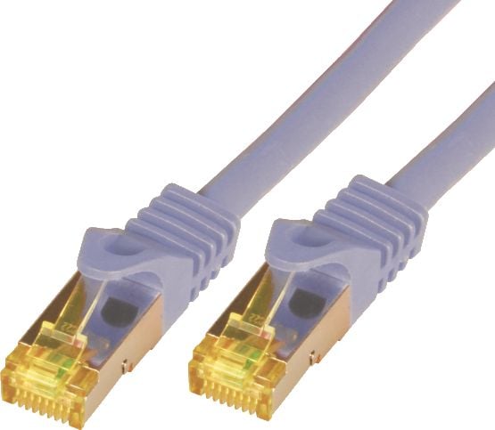 M-CAB - Koblingskabel - RJ-45 (hann) til RJ-45 (hann) - 15 m - SFTP, PiMF - CAT 7 - halogenfri, formstøpt, uten hindringer - grå