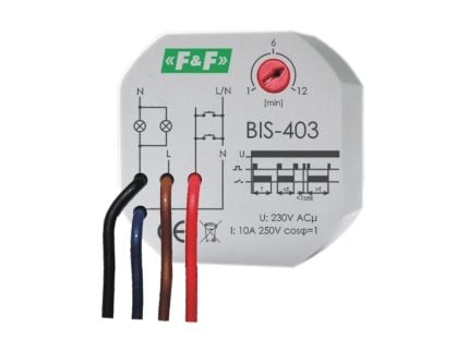 Impulssirele aikakytkimellä 10A 230V AC 2Z BIS-403 BIS-403