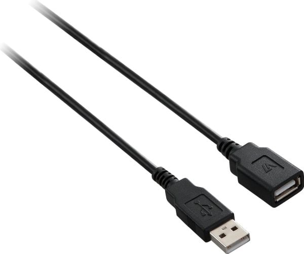 V7 - USB-forlengelseskabel - USB (hann) til USB (hunn) - 1.8 m - svart
