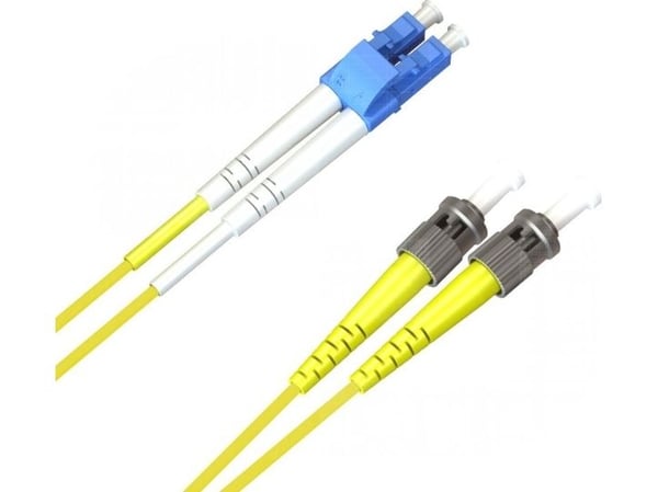 MicroConnect - Nettverkskabel - LC/UPC-enkeltmodus (hann) til ST/UPC-enkeltmodus (hann) - 7 m - fiberoptisk - 9 / 125 micron - OS2 - halogenfri - gul