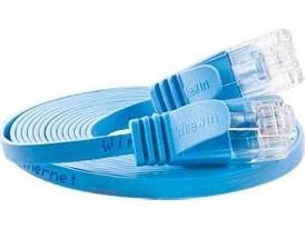Slim Wirewin Wirewin Slim - patchkabel - RJ-45 (M) til RJ-45 (M) - 25 cm - UTP - CAT 6 - skjermet, uten krok, flat - blå (PKW-SLIM-KAT6 0,25 BL)