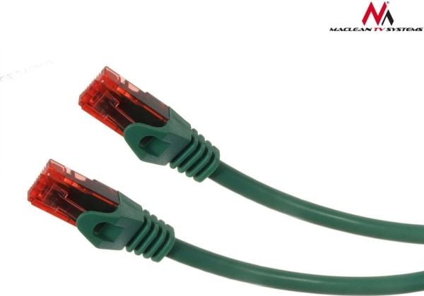 Maclean MCTV-301 G, 1 m, Cat6, U/UTP (UTP), RJ-45, RJ-45, Grønn