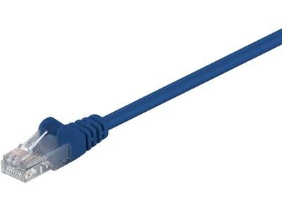 MicroConnect - Nettverkskabel - RJ-45 (hann) til RJ-45 (hann) - 25 cm - UTP - CAT 5e - flertrådet - blå