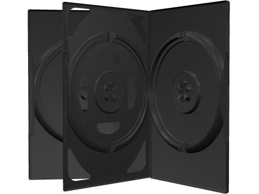 MediaRange BOX15, 50 x DVD-boks, 3 diske, Sort, Plastik, 120 mm, 136 mm