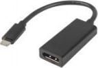 Lanberg - Video/audio-adapter - DisplayPort hunn til USB-C hann - 15 cm - svart