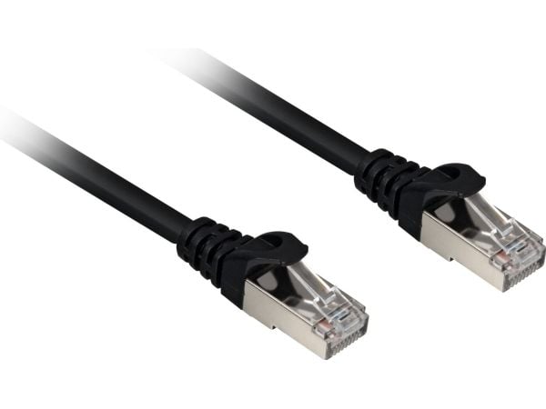 Sharkoon - Koblingskabel - RJ-45 (hann) til RJ-45 (hann) - 2 m - CAT 6a - svart