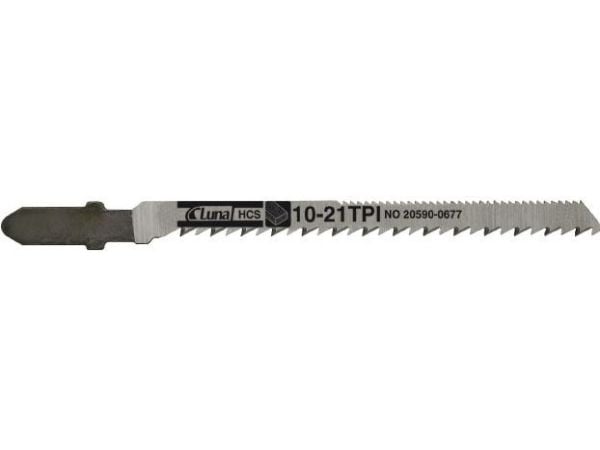 Luna stikksagblad, HCS, for tre, med slipte tenner og tagget rygg for bedre kurveskjæring 75 mm - 205900677