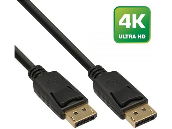InLine 17107P, 7,5 m, DisplayPort, DisplayPort, Hankjønn, Hankjønn, 3840 x 2160 piksler