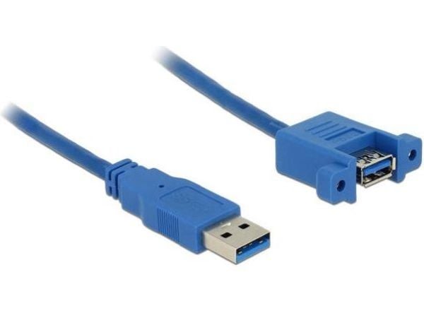 DeLOCK Panel-mount - USB-kaapeli - USB Type A (hun) til USB Type A (han) - USB 3.0 - 1 m - USB 3.0 - 1 m