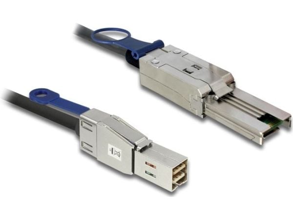 Delock - SAS ekstern kabel - SAS 6Gbit/s - 36 pin 4x Mini SAS HD (SFF-8644) (hann) til 26-pin 4x Shielded Mini MultiLane SAS (SFF-8088) (hann) - 1 m