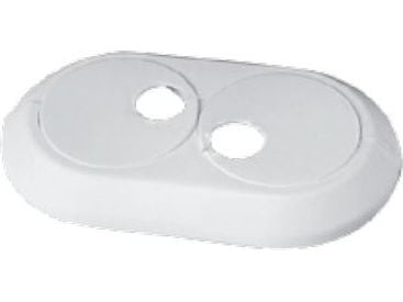 Dobbel rosettskjuler hvit 28 mm (DWZ)