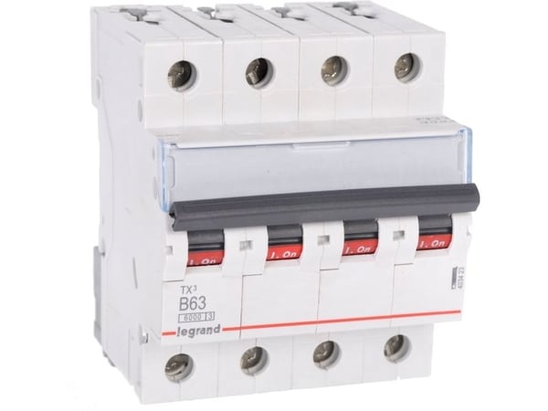 Legrand automatsäkring S304 4P B 63A 6kA AC (403423)