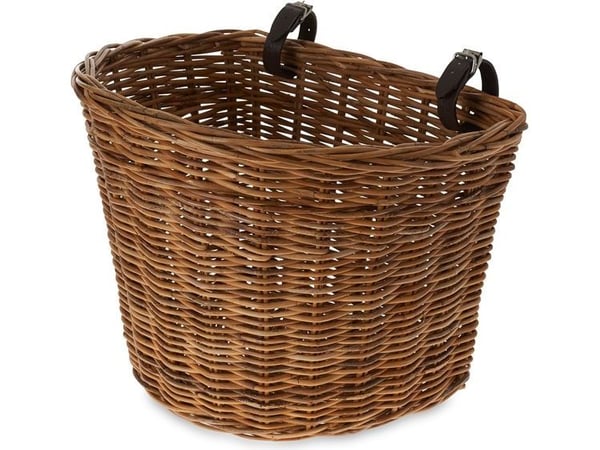 Basil Darcy L, Foran/bak, Sykkelkurv, Rattan (vifte), Brun, 35 l, 5 kg