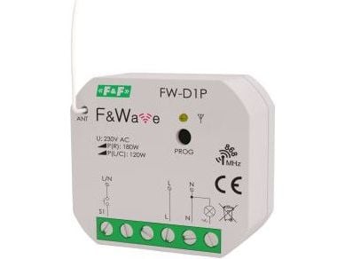 Radio-ohjattu yleishimmennin 230V - p/t asennus 85-265V AC/DC FiWave FW-D1P