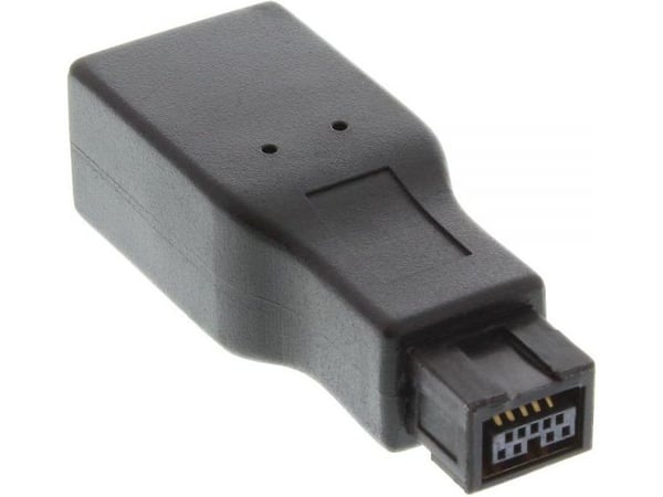 InLine 34600A, 6pin female, 6-pin, Sort