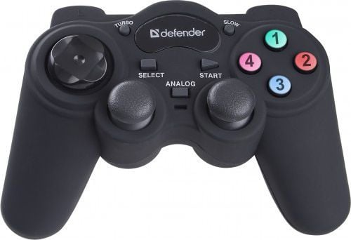 Defender Game Racer Turbo RS3, Gamepad, PC, Playstation, Playstation 2, Playstation 3, Turboknapp, Koblet med ledninger (ikke trådløs), Sort, 2 m