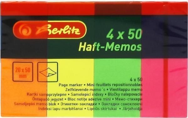 Herlitz 790642, 200 stykker, Grønn, Oransje, Rosa, Gult