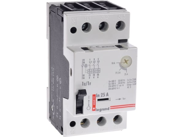 Legrand moottorikatkaisija 3P 11kW 18-25A M250 1Z/1R 25 606832