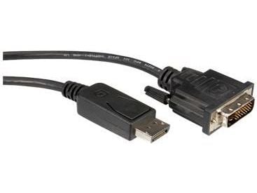 ROLINE 11.04.5613, 1 m, DVI-D, DisplayPort, Hankjønn, Hankjønn, Sort