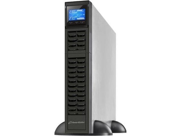 UPS Power Walker On-Line 1000VA emergency power supply, CRS, 3x IEC outputs, USB/RS-232, LCD, 19" rack/tower, 6A charger