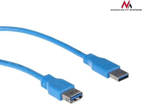 Maclean MCTV-585, 3 m, USB A, USB 3.2 Gen 1 (3.1 Gen 1), Blå