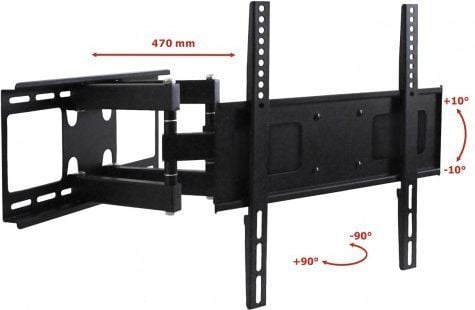 ART AR-70 - Monteringssett (svingarm veggfeste) - for flatpanel - metall - svart - skjermstørrelse: 23"-55" - veggmonterbar