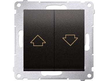 Kontakt-Simon DZP1W.01/48, Trykknapkontakt, Plast, Anthracit, IP20, IP44, 250 V, 10 A