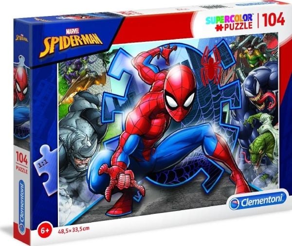 Clementoni Puslespill 104 brikker Super Color - Spider-Man