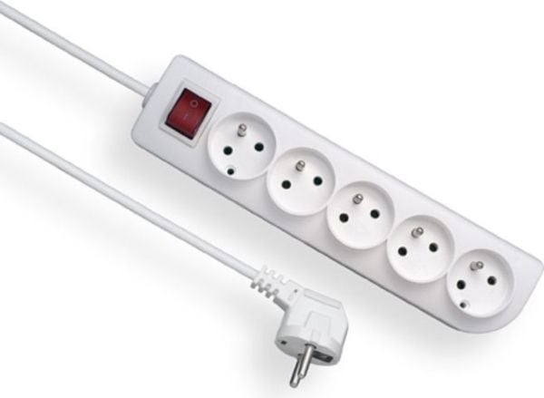 Elgotech Classic power strip ordinary 5 sockets 5m white (PSN-505W-1,5)