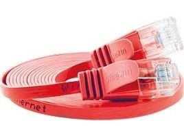 Slim Wirewin Wirewin Slim - patchkabel - RJ-45 (M) til RJ-45 (M) - 5 m - UTP - CAT 6 - skjermet, flat - rød (PKW-SLIM-KAT6 5.0 RT)