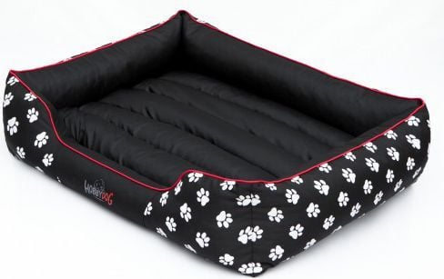 Hobbydog hundekurv Prestige - svart med prikker XL