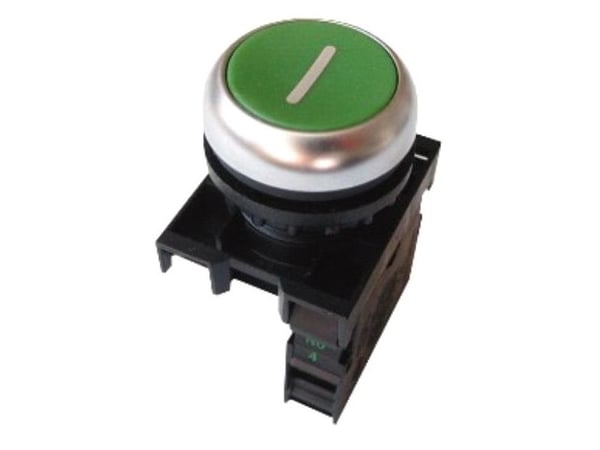Eaton M22-D-G-X1/K10, Painikekytkin, Musta, Vihreä, IP66, IP67, IP69, -25 - 70 °C