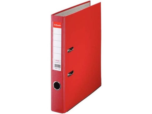 Esselte Economy - Spakbågesfil - ryggbredd: 50 mm - för A4 (210 x 297 mm) - kapacitet: 320 ark - röd