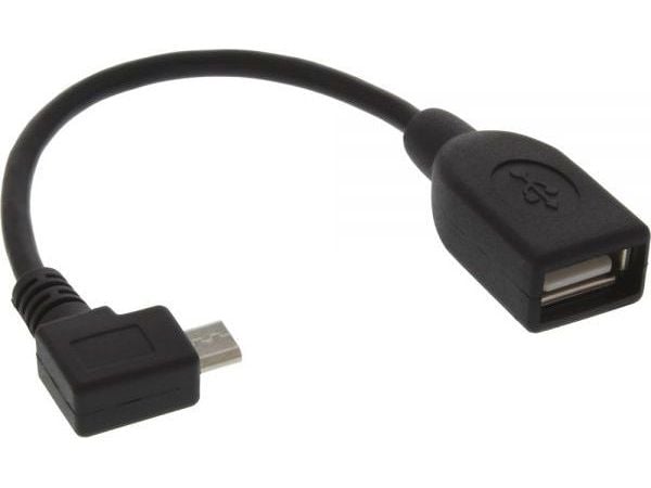 InLine 31606W, Micro-USB B, USB A, Svart