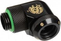Bitspower BP-MBE90RML, Messing, Sort, 1/4", 90°, Væske