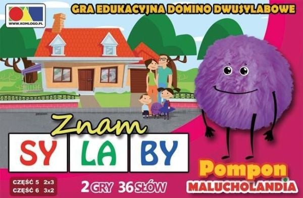 Domino-spel - jag kan stavelserna. del 5 och 6 - Pompon-set