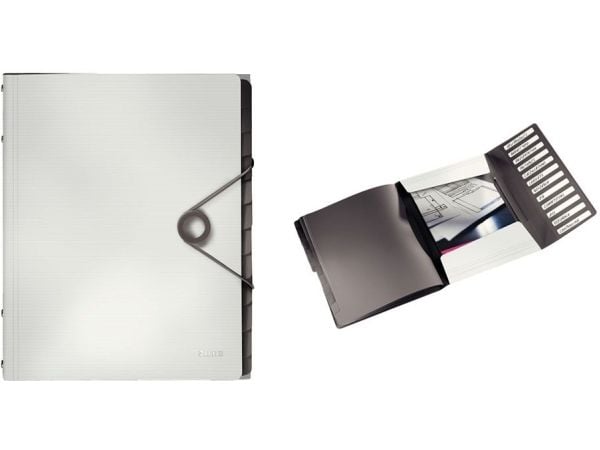 Leitz Solid - Klassifikasjonsmappe - 12 rom - 12 deler - for A4 - kapasitet: 200 ark - med fliker - hvit