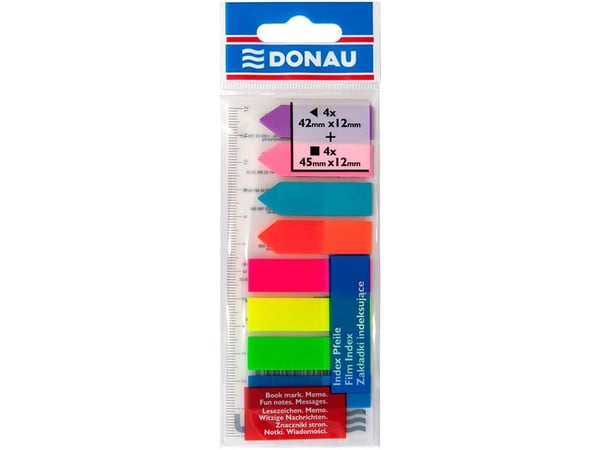 Donau PP indexmarkörer mix 12x45mm/12x42mm 4x25/4x25 (7579001PL-99)