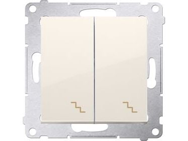 Kontakt-Simon DW6/2L.01/41, Muovi, Valkoinen, IP20, IP44, 250 V, 10 A, 75 mm