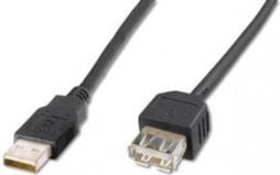 ASSMANN Basic - USB forlængerkabel - USB (hun) til USB (han) - USB 2.0 - 3 m - formet - lajittelu