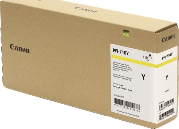 Canon PFI-710Y, Keltainen, Väriainepohjainen muste, 700 ml