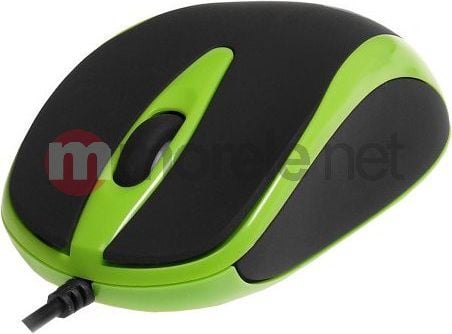 Media-Tech PLANO MT1091G - Mus - optisk - 3 knapper - kablet - USB - svart, grønn