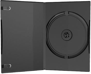 MediaRange DVD Case Single - DVD-videoboks - kapasitet: 1 CD/DVD - svart (en pakke 50)