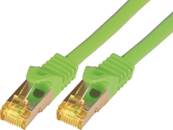 M-CAB RAW - Nettverkskabel - RJ-45 (hann) til RJ-45 (hann) - 3 m - SFTP, PiMF - CAT 7 - halogenfri, formstøpt, uten hindringer - grønn
