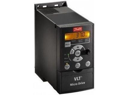 DANFOSS Taajuusmuuttaja Micro Drive FC51 3x400VAC ilman näyttöäIP20 korkeus 150 x leveys 70 x syvyys 1480,37kW- 1,2A ilman jarruhakkuria
