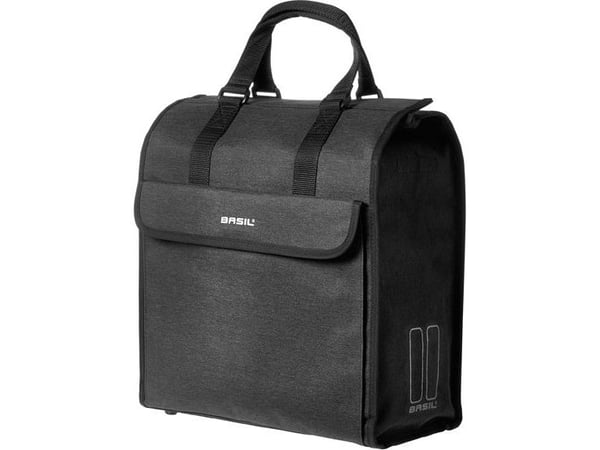 Basil Mira, Bakre, Sykkelveske, Polyester, Svart, 17 l, 5 kg