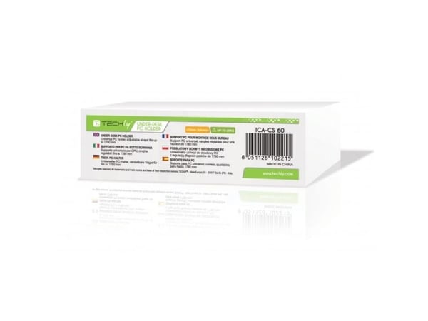 Techly ICA-CS 60, Bordmontert, Desktop, 20 kg, Sort, Vertikal, 8 cm