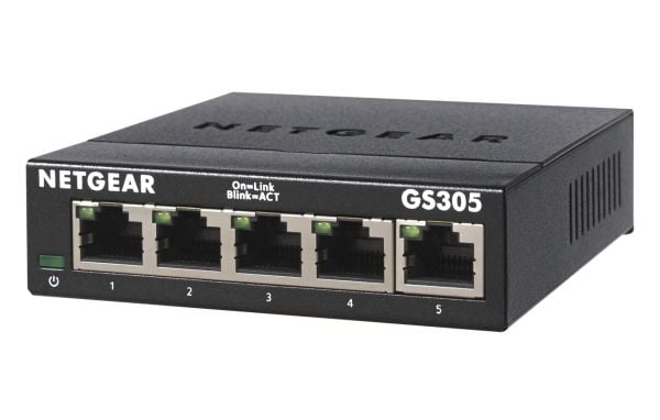 NETGEAR GS305 - Switch - ikke-styrt - 5 x 10/100/1000 - stasjonær, veggmonterbar